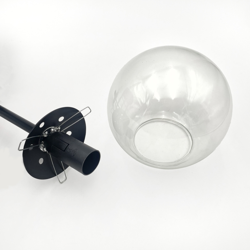 Brilagi - Overflademonteret lysekrone MALIVA 4xE14/15W/230V sort/klar