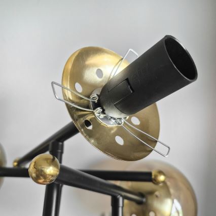 Brilagi - Overflademonteret lysekrone MALIVA 6xE14/15W/230V guld