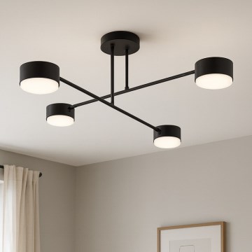 Brilagi - Overflademonteret lysekrone MONO 4xGX53/12W/230V sort