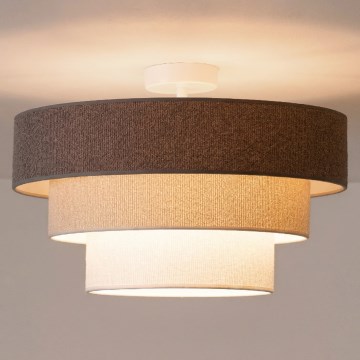 Brilagi - Overflademonteret plafondlampe LUNETA 1xE27/60W/230V Ø 40 cm grå/creme/hvid