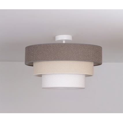 Brilagi - Overflademonteret plafondlampe LUNETA 1xE27/60W/230V Ø 40 cm grå/creme/hvid