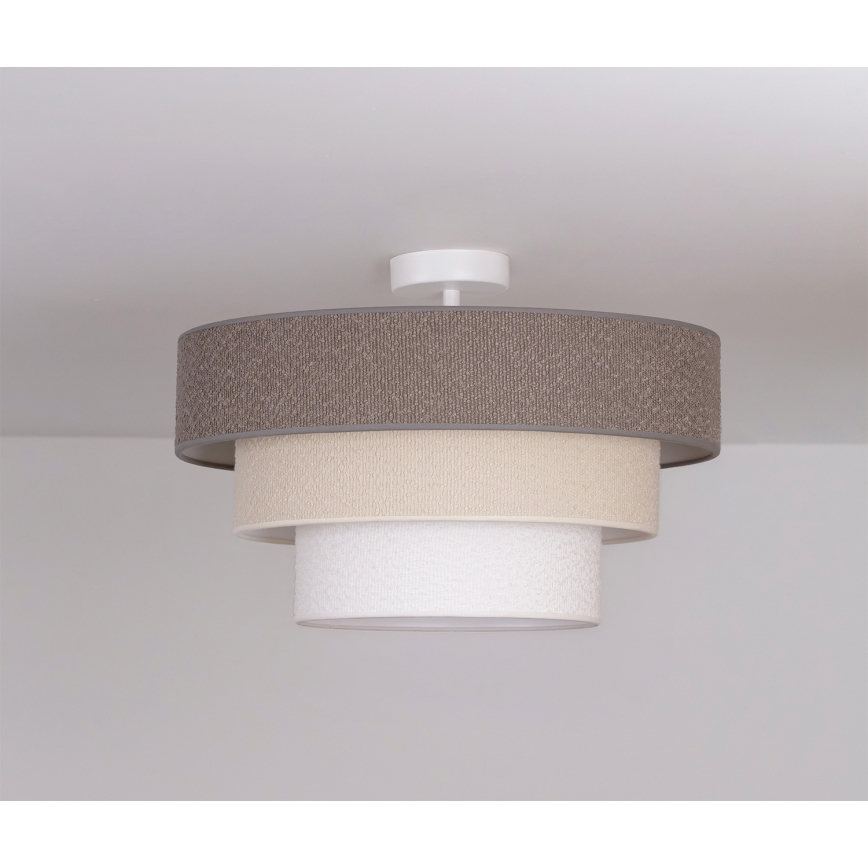 Brilagi - Overflademonteret plafondlampe LUNETA 1xE27/60W/230V Ø 40 cm grå/creme/hvid