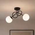 Brilagi - Påbygget loftlampe MILO 2xE27/60W/230V sort