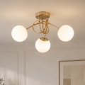 Brilagi - Påbygget loftlampe MILO 3xE27/60W/230V guld