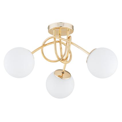 Brilagi - Påbygget loftlampe MILO 3xE27/60W/230V guld