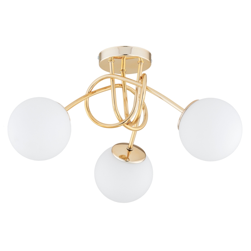 Brilagi - Påbygget loftlampe MILO 3xE27/60W/230V guld