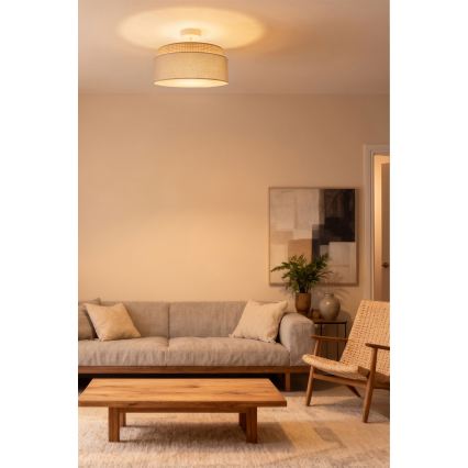 Brilagi - Påbygget loftlampe PADOVA 1xE27/60W/230V Ø 40 cm beige