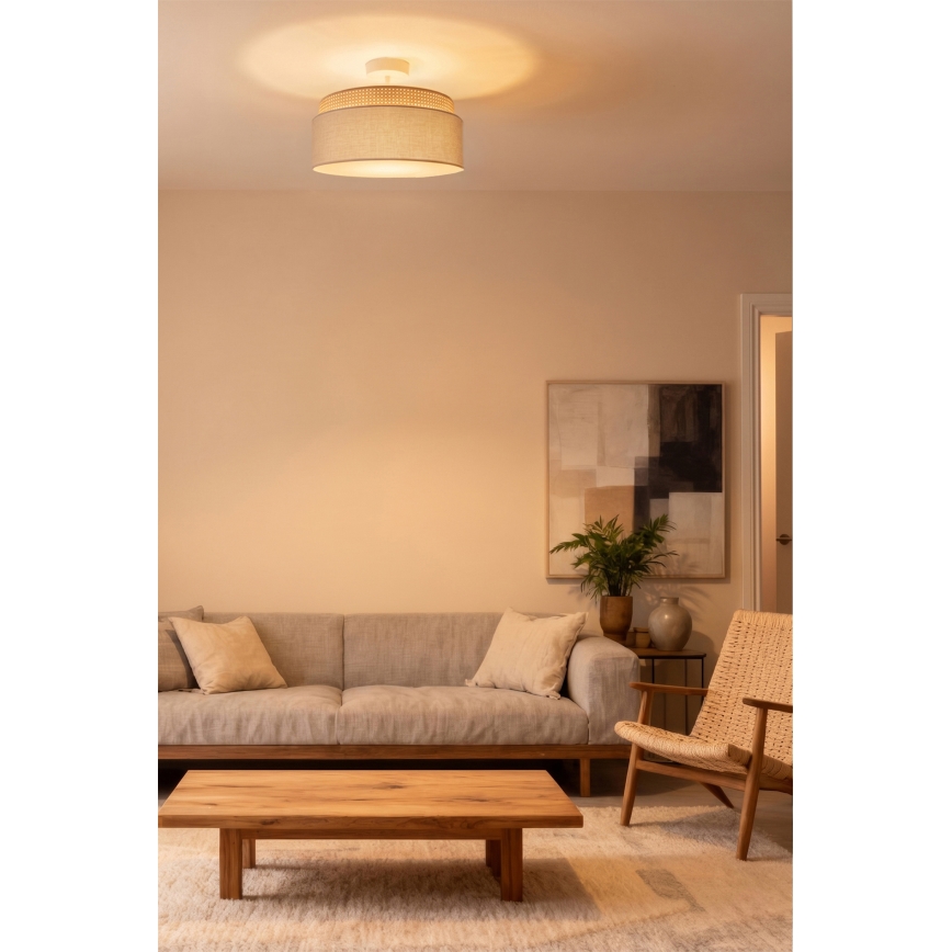 Brilagi - Påbygget loftlampe PADOVA 1xE27/60W/230V Ø 40 cm beige