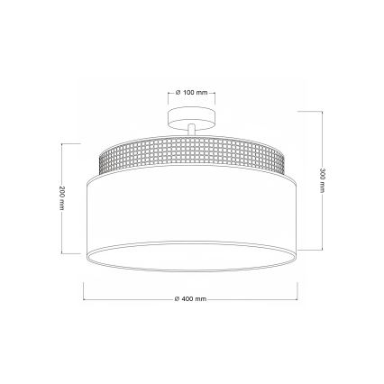 Brilagi - Påbygget loftlampe PADOVA 1xE27/60W/230V Ø 40 cm beige