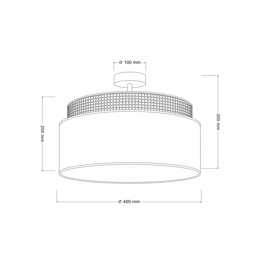 Brilagi - Påbygget loftlampe PADOVA 1xE27/60W/230V Ø 40 cm beige