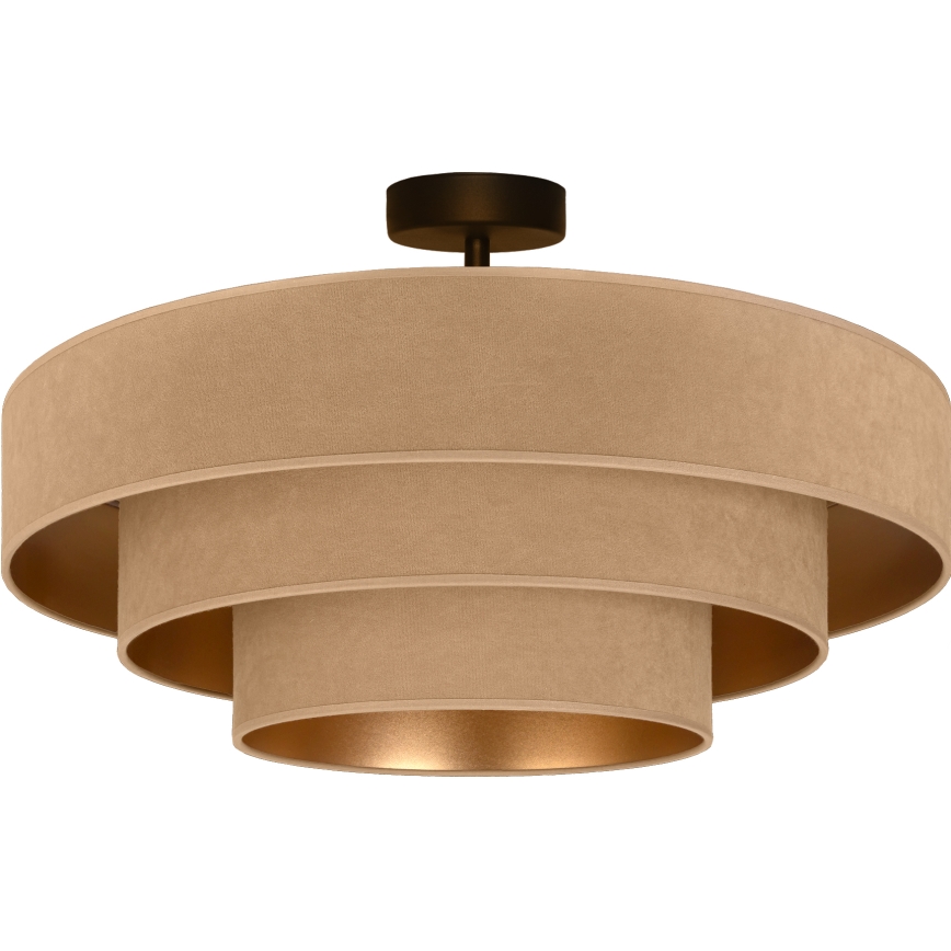 Brilagi - Påbygget lysekrone LUNETA 3xE27/60W/230V Ø 80 cm beige/guld