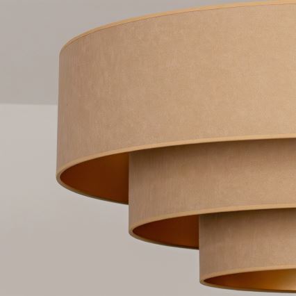 Brilagi - Påbygget lysekrone LUNETA 3xE27/60W/230V Ø 80 cm beige/guld
