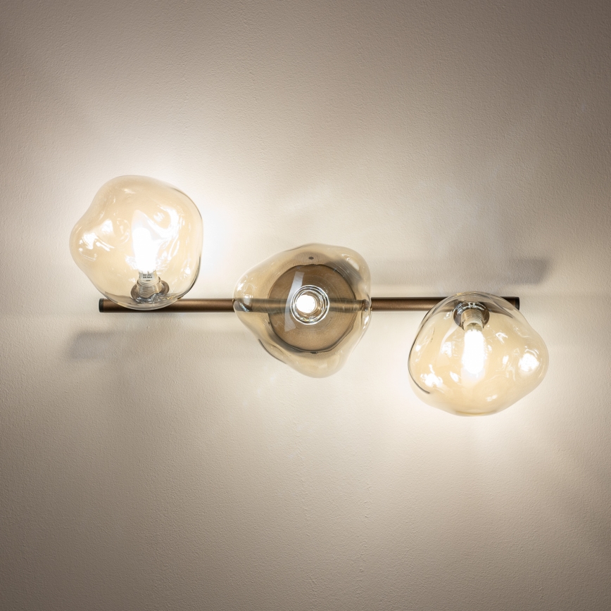 BRILAGI - Påbygningslampe VULCANO 3xG9/8W/230V bronze/røget beige