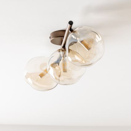BRILAGI - Påbygningslampe VULCANO 3xG9/8W/230V bronze/røget beige
