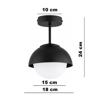 BRILAGI - Påmonteret loftlampe COSMO 1xE27/60W/230V sort