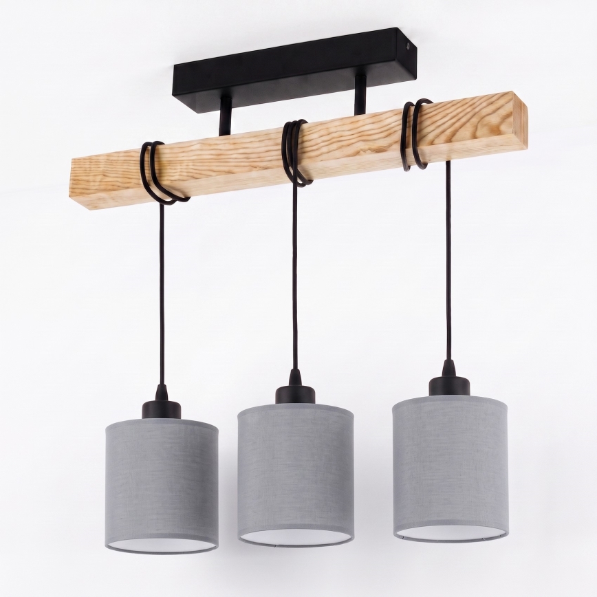 BRILAGI - Påmonteret loftlampe NUBILA 3xE27/60W/230V fyr/lysegrå