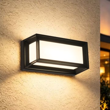 Brilagi - PARKER LED/12W/230V udendørs væglampe med bevægelsessensor, sort, IP44