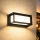 Brilagi - PARKER LED/12W/230V udendørs væglampe med bevægelsessensor, sort, IP44
