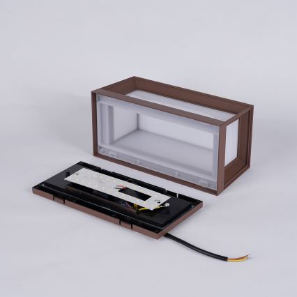 Brilagi - LED udendørs væglampe PARKER LED/12W/230V 3000/4500/6000K brun IP44