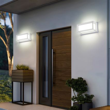 Brilagi - PARKER udendørs LED-væglampe 12W/230V hvid IP44