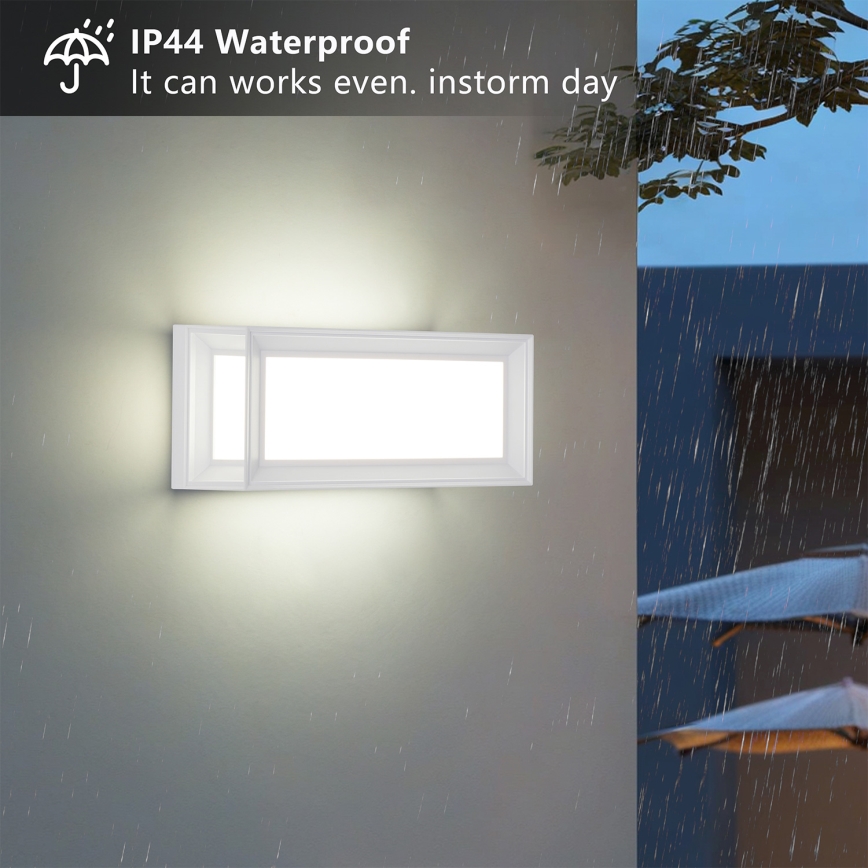 Brilagi - PARKER udendørs LED-væglampe 12W/230V hvid IP44