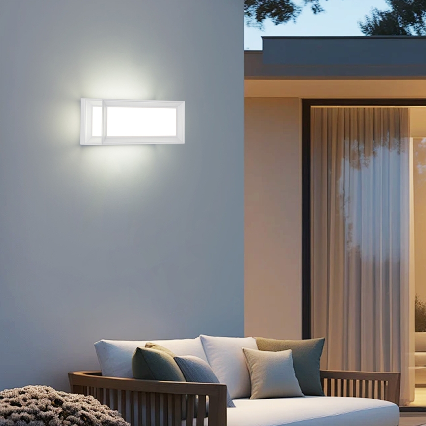 Brilagi - PARKER udendørs LED-væglampe 12W/230V hvid IP44