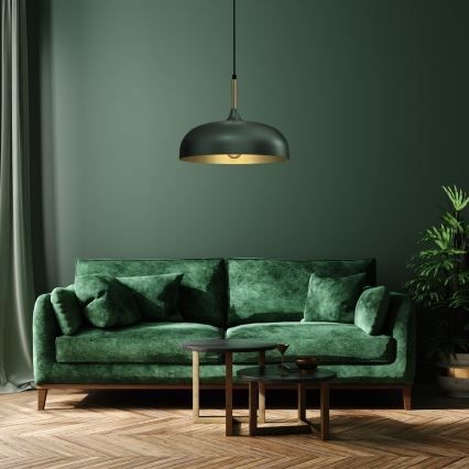 Brilagi - Pendel ABRAHAM 1xE27/60W/230V diameter 35 cm grøn