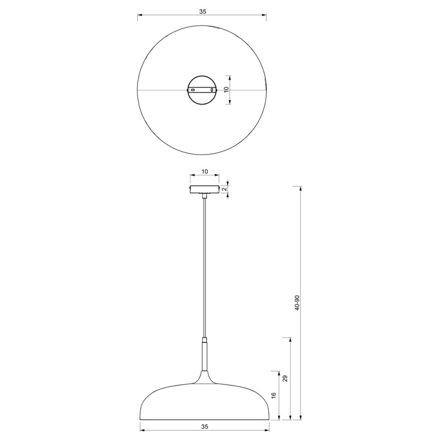 Brilagi - Pendel ABRAHAM 1xE27/60W/230V diameter 35 cm sort