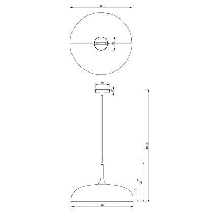 Brilagi - Pendel ABRAHAM 1xE27/60W/230V diameter 45 cm beige