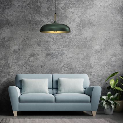 Brilagi - Pendel ABRAHAM 1xE27/60W/230V diameter 45 cm grøn