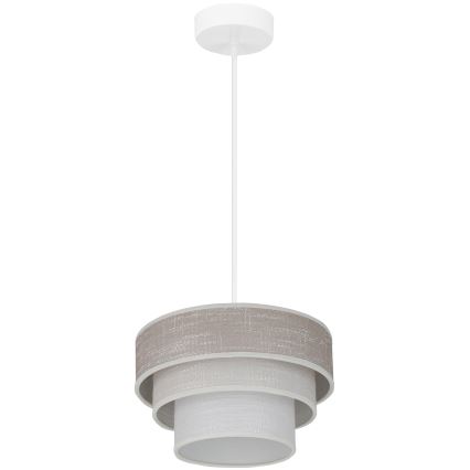 Brilagi - Pendel ALASKA LUNETA 1xE27/15W/230V diameter 25 cm grå/cremefarvet