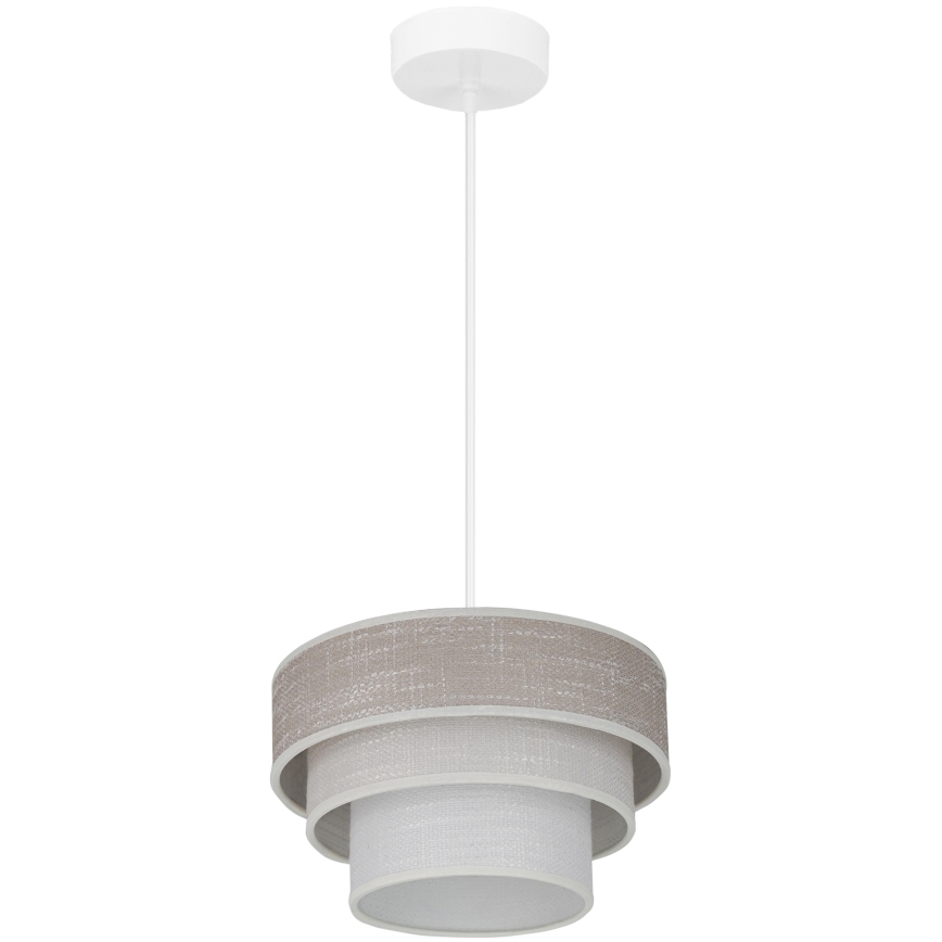 Brilagi - Pendel ALASKA LUNETA 1xE27/15W/230V diameter 25 cm grå/cremefarvet