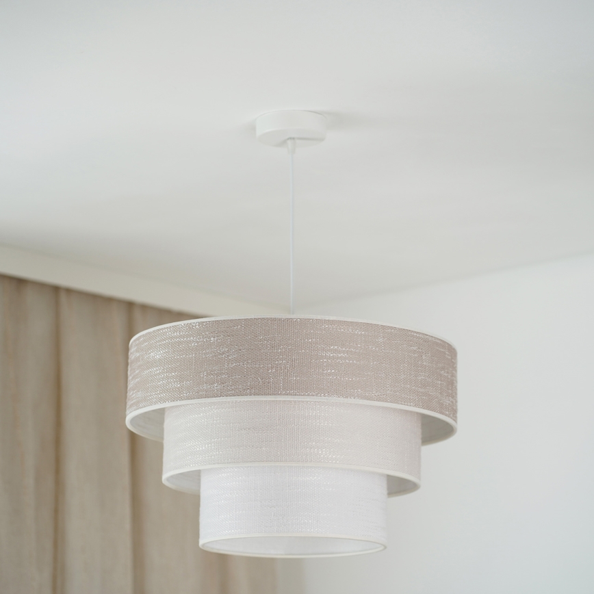 Brilagi - Pendel ALASKA LUNETA 1xE27/15W/230V diameter 45 cm grå/cremefarvet