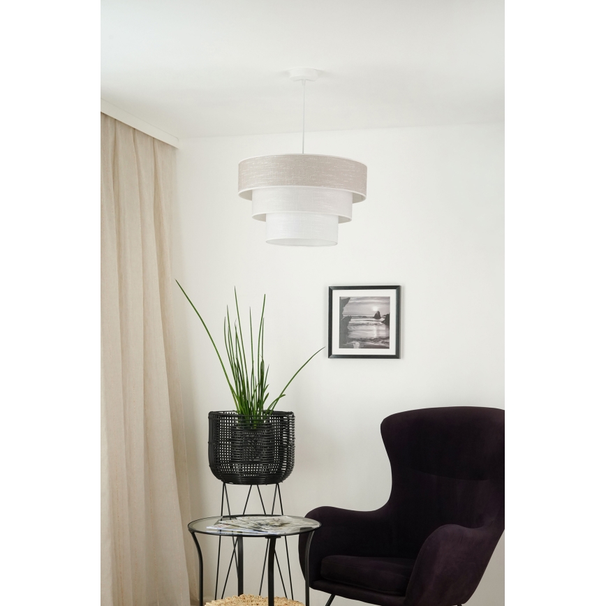 Brilagi - Pendel ALASKA LUNETA 1xE27/15W/230V diameter 45 cm grå/cremefarvet
