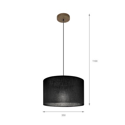 Brilagi - Pendel ANTHONY 1xE27/60W/230V eg/sort