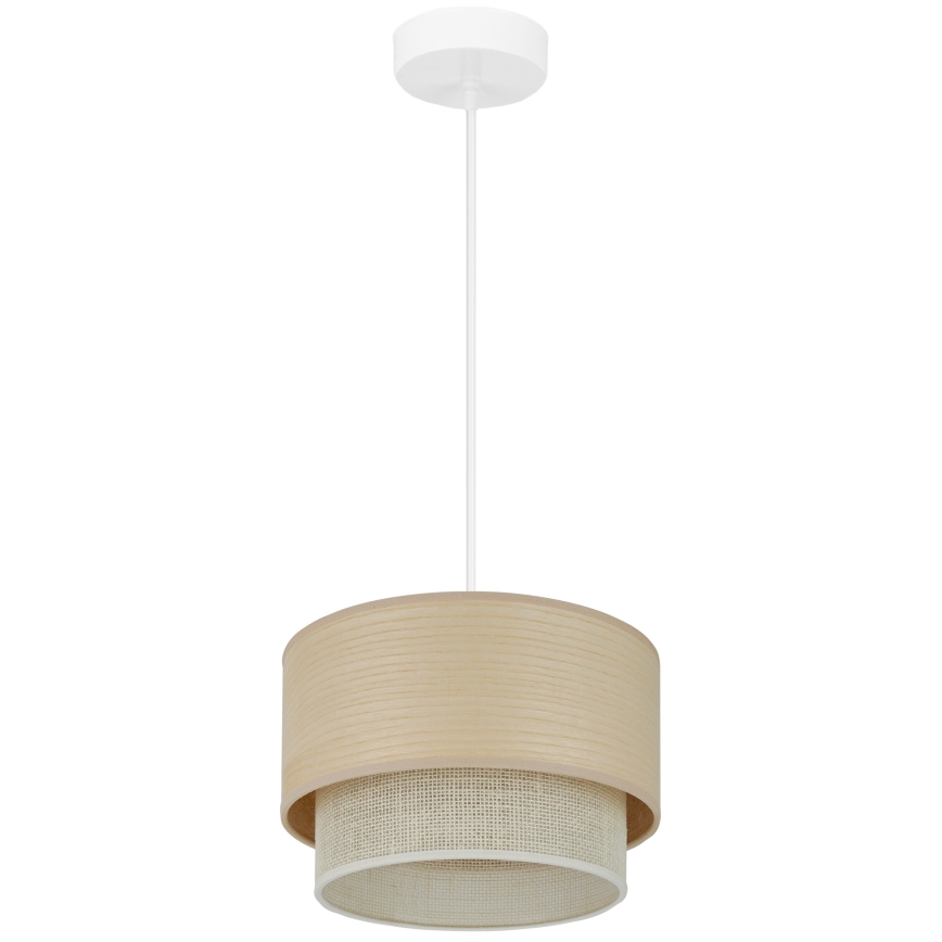 Brilagi - Pendel ARIZONA BOHO 1xE27/15W/230V diameter 25 cm beige/hvid