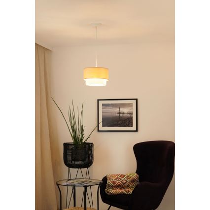 Brilagi - Pendel ARIZONA BOHO 1xE27/15W/230V diameter 25 cm beige/hvid
