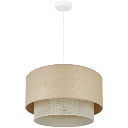 Brilagi - Pendel ARIZONA BOHO 1xE27/15W/230V diameter 45 cm beige/hvid