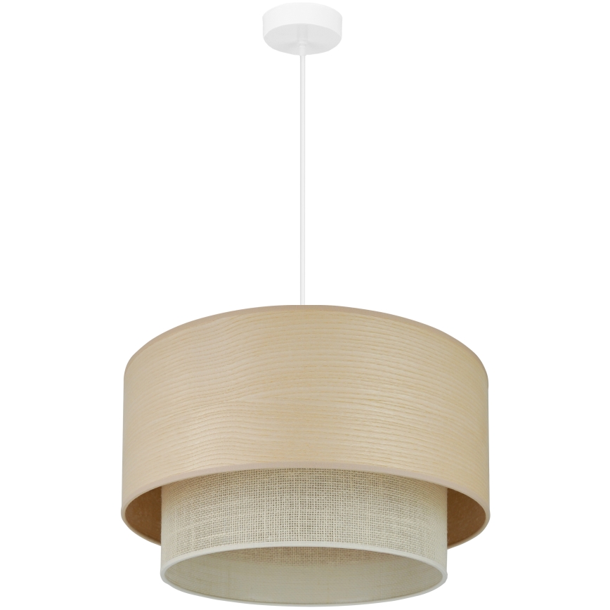 Brilagi - Pendel ARIZONA BOHO 1xE27/15W/230V diameter 45 cm beige/hvid
