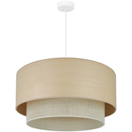 Brilagi - Pendel ARIZONA BOHO 1xE27/15W/230V diameter 60 cm beige/hvid