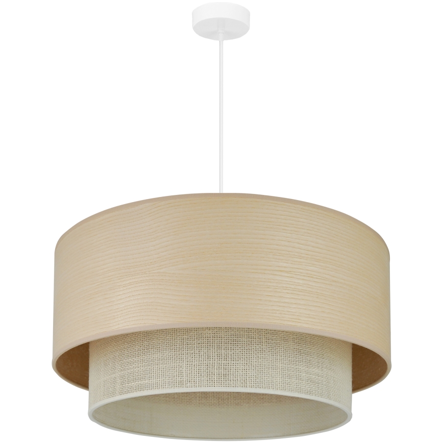 Brilagi - Pendel ARIZONA BOHO 1xE27/15W/230V diameter 60 cm beige/hvid