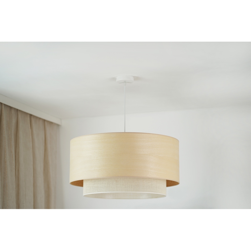 Brilagi - Pendel ARIZONA BOHO 1xE27/15W/230V diameter 60 cm beige/hvid
