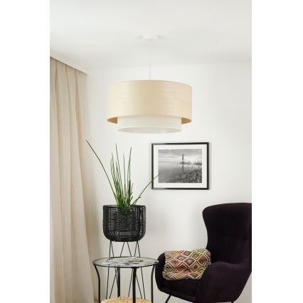Brilagi - Pendel ARIZONA BOHO 1xE27/15W/230V diameter 60 cm beige/hvid