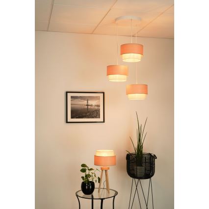 Brilagi - Pendel ARIZONA BOHO 3xE27/15W/230V beige/hvid