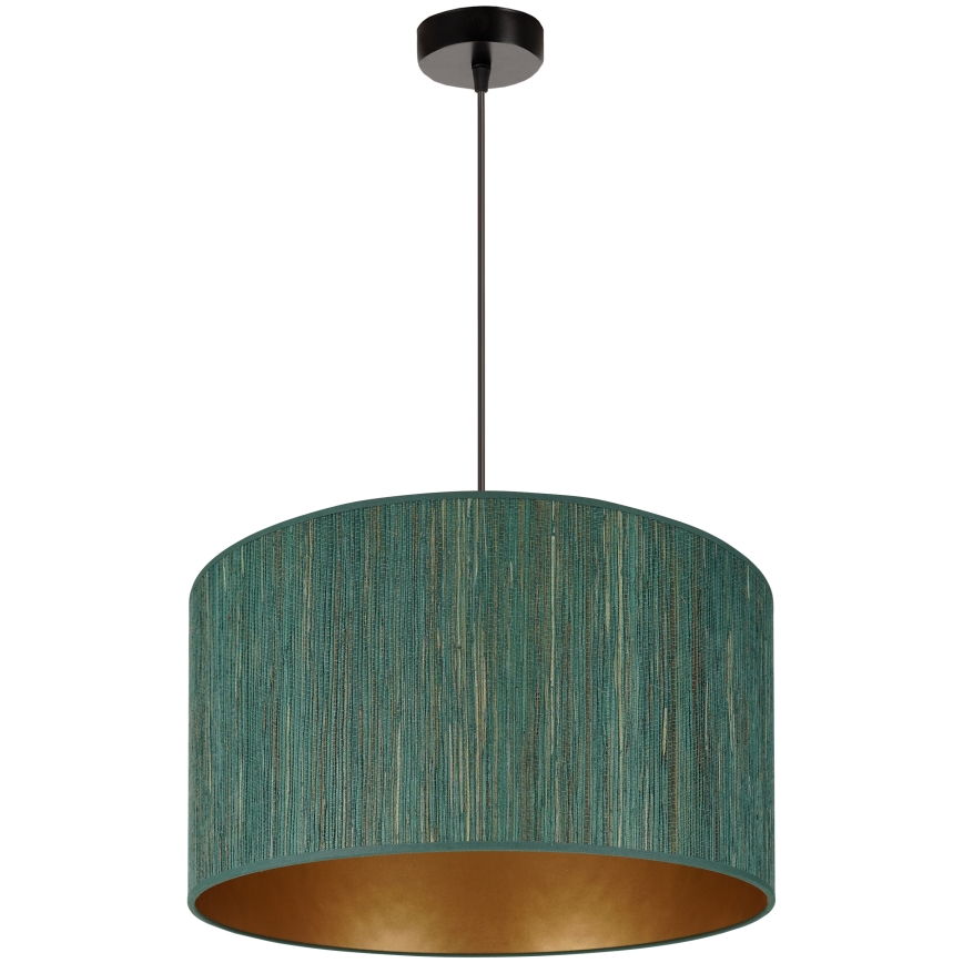 Brilagi - Pendel BOSTON ROLLER 1xE27/15W/230V diameter 45 cm strå grøn/guldfarvet