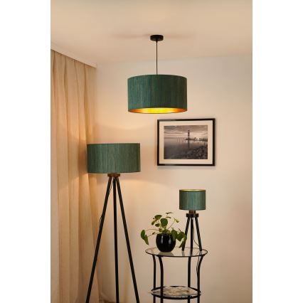 Brilagi - Pendel BOSTON ROLLER 1xE27/15W/230V diameter 45 cm strå grøn/guldfarvet