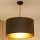 Brilagi - Pendel BOSTON ROLLER 1xE27/15W/230V diameter 45 cm strå brun/guldfarvet