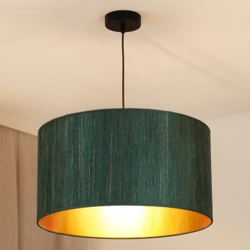 Brilagi - Pendel BOSTON ROLLER 1xE27/15W/230V diameter 45 cm strå grøn/guldfarvet