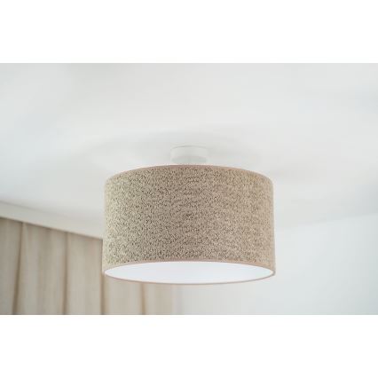 Brilagi - Pendel BOUCLE ROLLER 1xE27/15W/230V diameter 45 cm brun