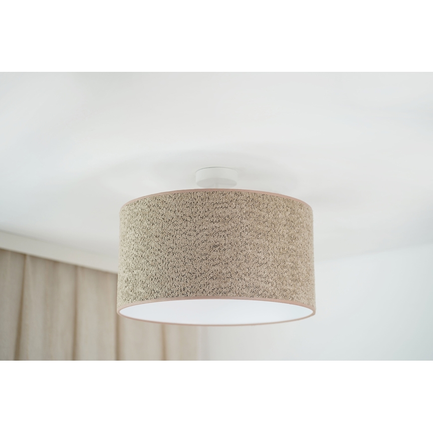 Brilagi - Pendel BOUCLE ROLLER 1xE27/15W/230V diameter 45 cm brun